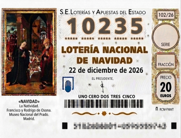 LOTERIA NAVIDAD 10235   Para comprar Lotería póngase en contacto con nosotros a través de teléfono 617924813 o de WhatsApp..