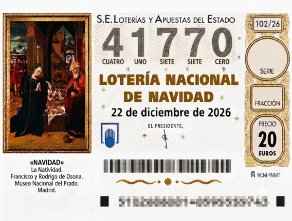 LOTERIA NAVIDAD 41770  Para comprar Lotería póngase en contacto con nosotros a través de teléfono 617924813 o de WhatsApp..