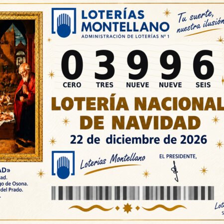 Décimo Lotería de Navidad 2026 – Nº 03996