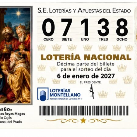 Décimo Lotería del Niño 2027 - Nº 07138